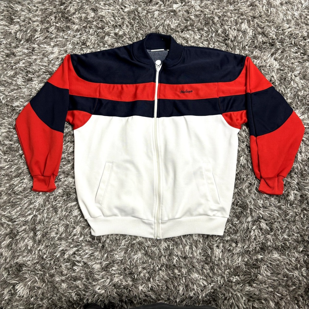 Vintage  MacGregor Zip Up Sweatsuit Track Jacket Men's L Red White Blue